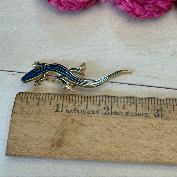 Vintage Signed Wm Spear Lizard Pin Brooch 1986 - Picture 6 of 7